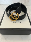 Pre Loved Gucci Black GG Marmont Belt UK 10 (excellent)