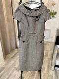 Pre Loved Christian Dior Wool Houndstooth Dress FR 38 UK 8 (pristine)