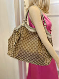 Pre Loved Gucci Sukey Monogram Canvas Hobo Bag