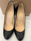 Pre Loved Christian Louboutin Ron Ron 100 Black Leather Pump Heels UK 6.5