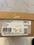 Pre Loved Christian Louboutin Ron Ron 100 Black Leather Pump Heels UK 6.5