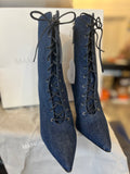 Manolo Blahnik Dancehall Dark Denim Boots UK7