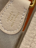 Hermes Mini Evelyne 16 in Craie Clemence Leather (new)