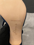 Manolo Blahnik Sea Salt Dark Denim Ankle Strap Heel UK7 (new)