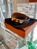 Pre Loved Hermes Rivale Double Tour Etoupe Leather Size M