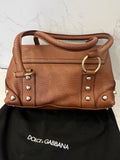 Pre Loved Vintage Dolce & Gabbana Brown Studded Bag