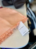 Pre Loved Salvatore Ferragamo silk & cashmere light pink/peach scarf (new)