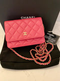 Pre Loved Chanel Mini Wallet on Chain in Pink 2020 (excellent)