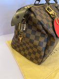 Pre Loved Louis Vuitton Vintage Damier Ebene Speedy 30 with Bag Charm