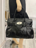 Pre Loved Mulberry Bayswater in Black Crinkle Patent Leather (pristine)