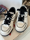 Pre Loved Dolce & Gabbana New Roma Sneakers in Black & White Leather - UK 5