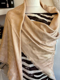 Pre Loved Louis Vuitton beige classic monogram shawl - Excellent