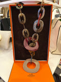 Hermes Horn & Lacquer Duncan Link Necklace