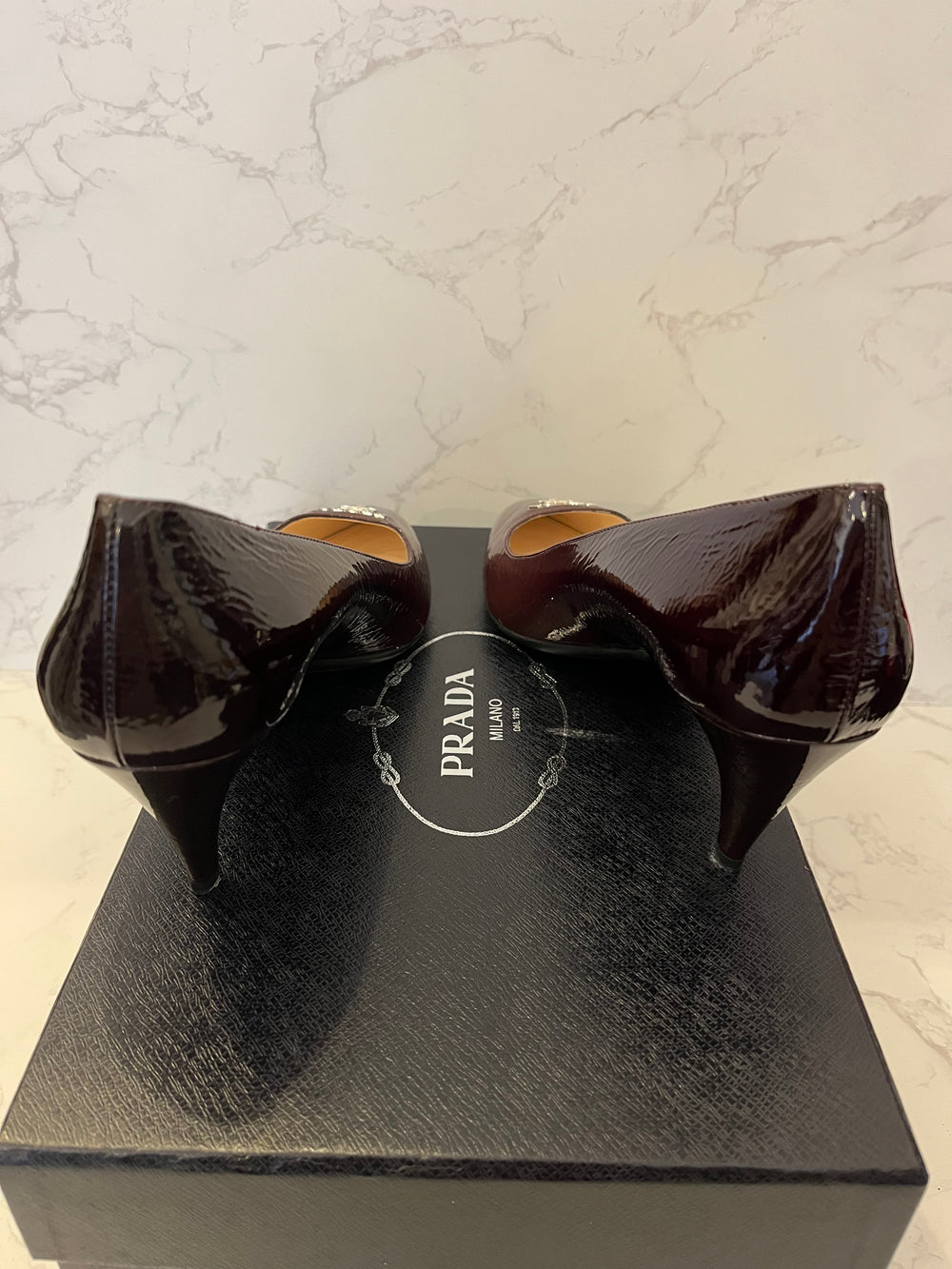 Pre Loved Prada patent leather pumps Size UK 6 New