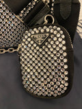 Pre Loved Prada Crystal Embellished Re-Edition 2005 Crossbody Bag (as new)