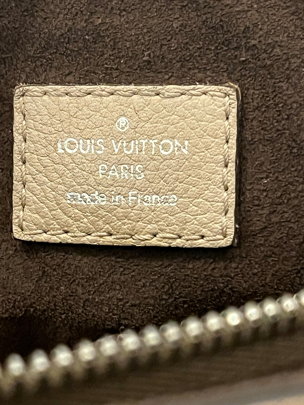 Pre Loved Louis Vuitton Mahina Haumea Bag in Two-Tone Beige