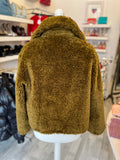 Marella Teddy Jacket in Olive Brown UK14