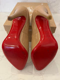 Pre Loved Christian Louboutin 100 Nude Patent Heels UK3.5