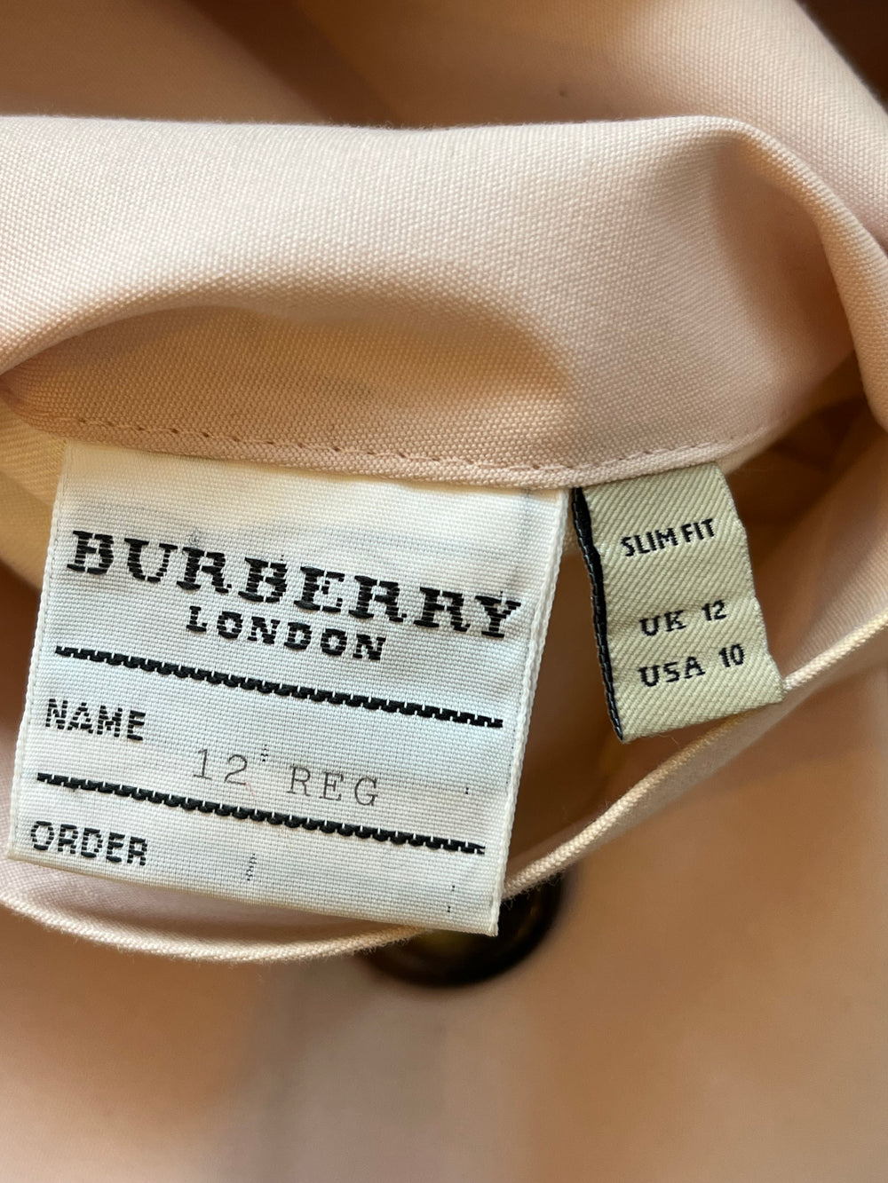 Pre Loved Burberry Pale Pink Trench Coat UK12