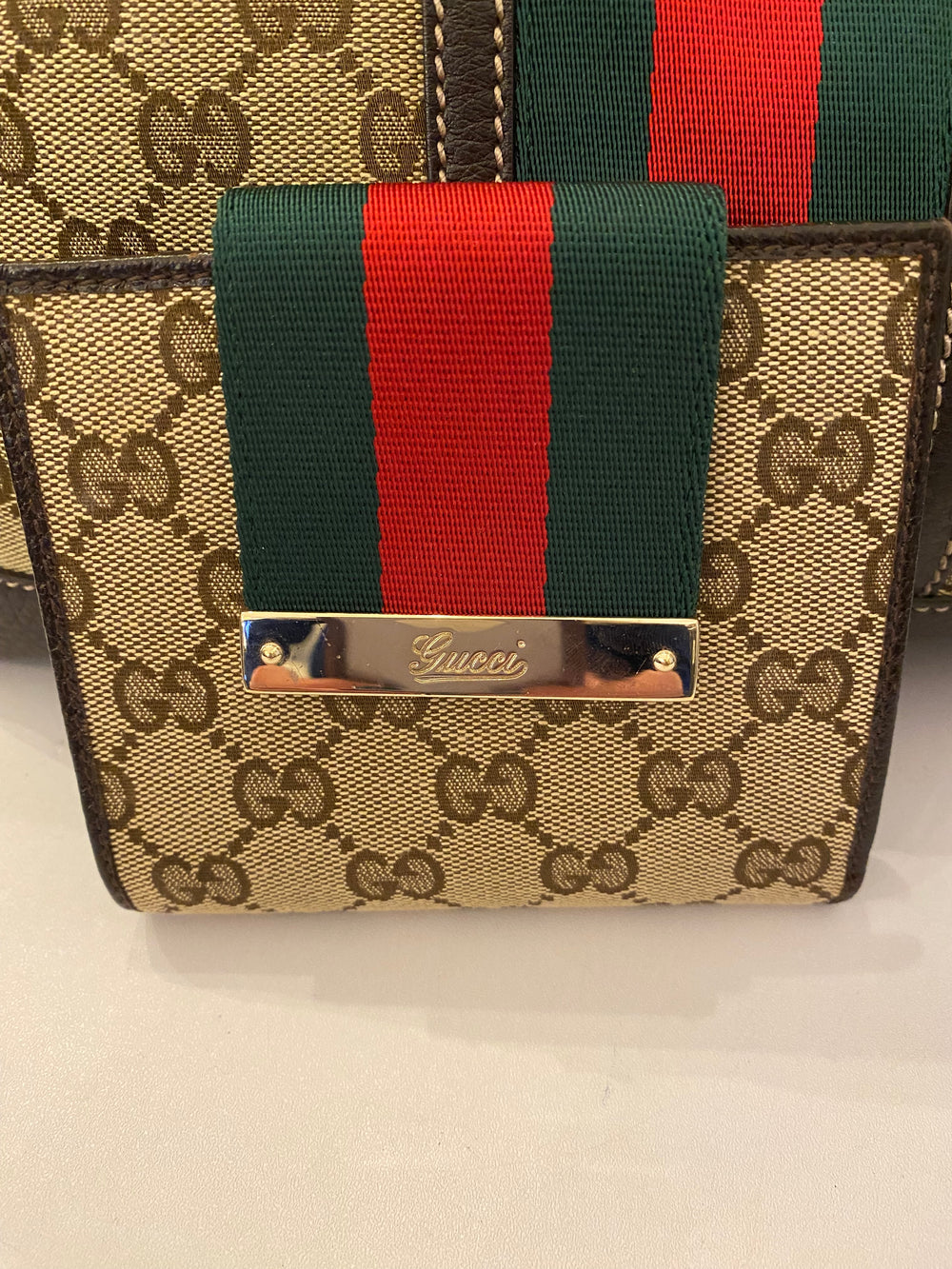 Pre Loved Gucci GG Canvas Sherry Line Bag + Gucci Sylvie Wallet