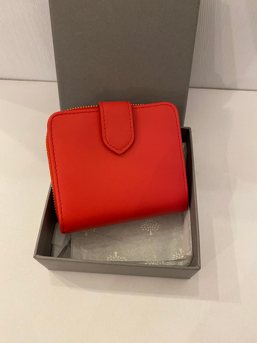 Pre Loved Mulberry Red Leather Purse/Card Holder