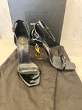 Pre Loved Yves Saint Laurent Opyum Sandals in Black Patent Size uk7