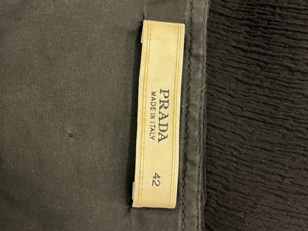 Pre Loved Prada Black Silk Bow Dress size 42 UK10