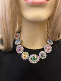 Pre Loved Miu Miu Crystal Necklace, Bracelet & Earrings