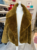 Marella Teddy Jacket in Olive Brown UK14