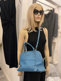 Pre Loved Hermes Bolide in Blue Jean Leather with Palladium Hardware