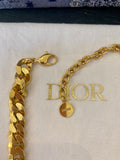 Pre Loved Dior Danseuse Etoile gold finish choker necklace
