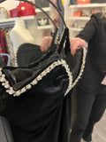 Pre Loved Self Portrait Black Velvet & Crystal Mini Dress Uk6 **RESERVED**