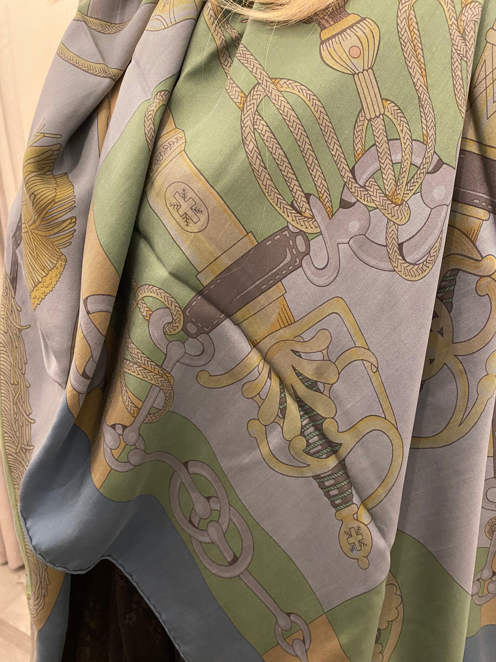 Pre Loved Hermes Cliquetis Dip Dye Silk Shawl (excellent)