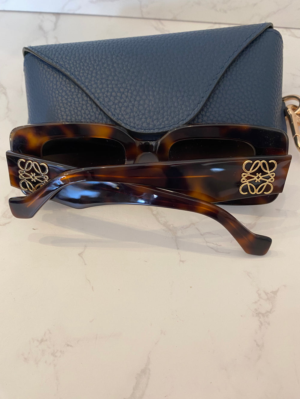 Pre Loved Loewe Square Tortoishell Anagram sunglasses (as new)
