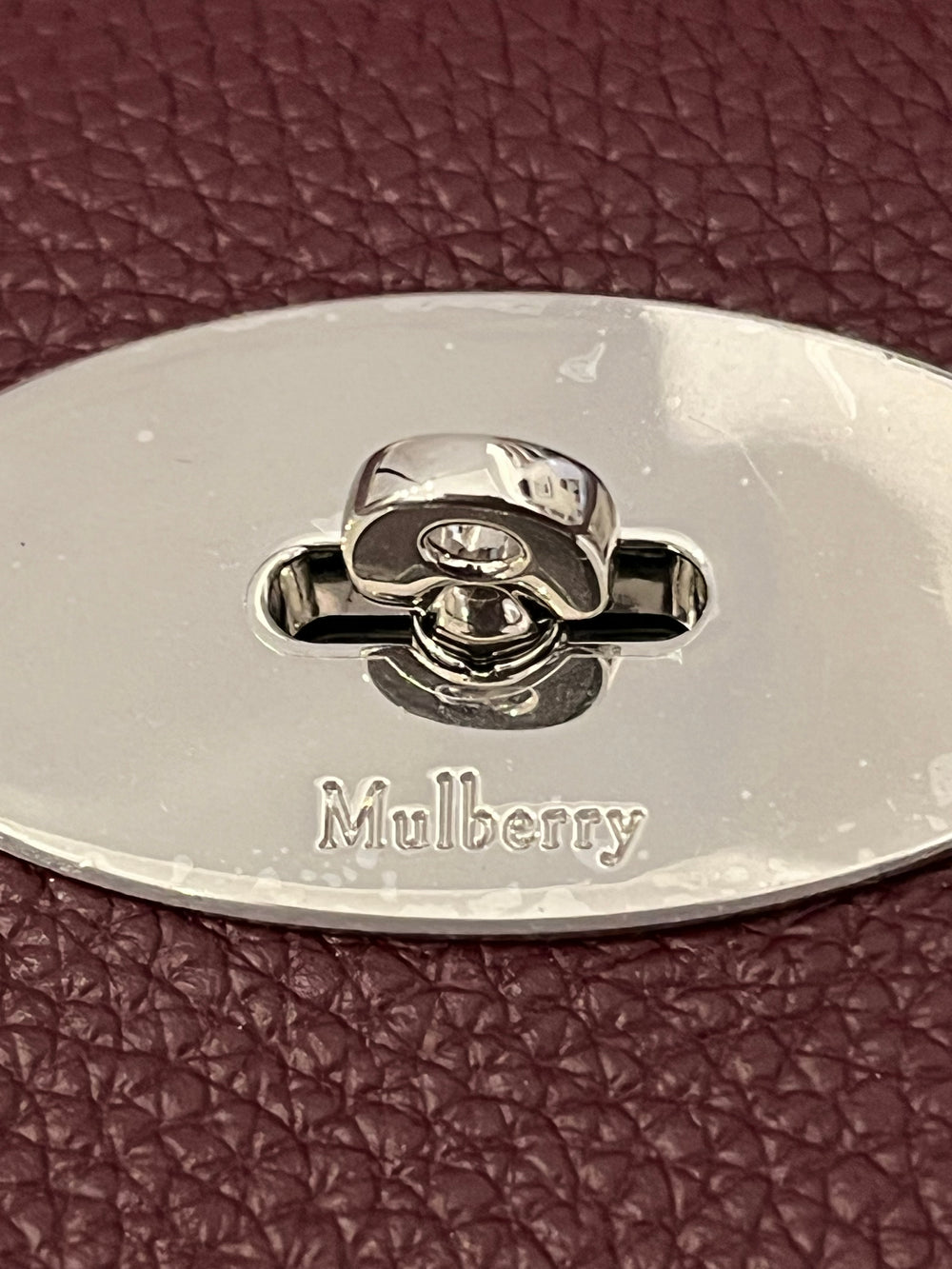 Pre Loved Mulberry Small Antony in Black Cherry (New)
