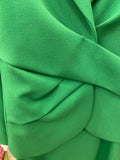 The Fold London Amberley Vivid Green Crepe Two Piece uk12 (new)