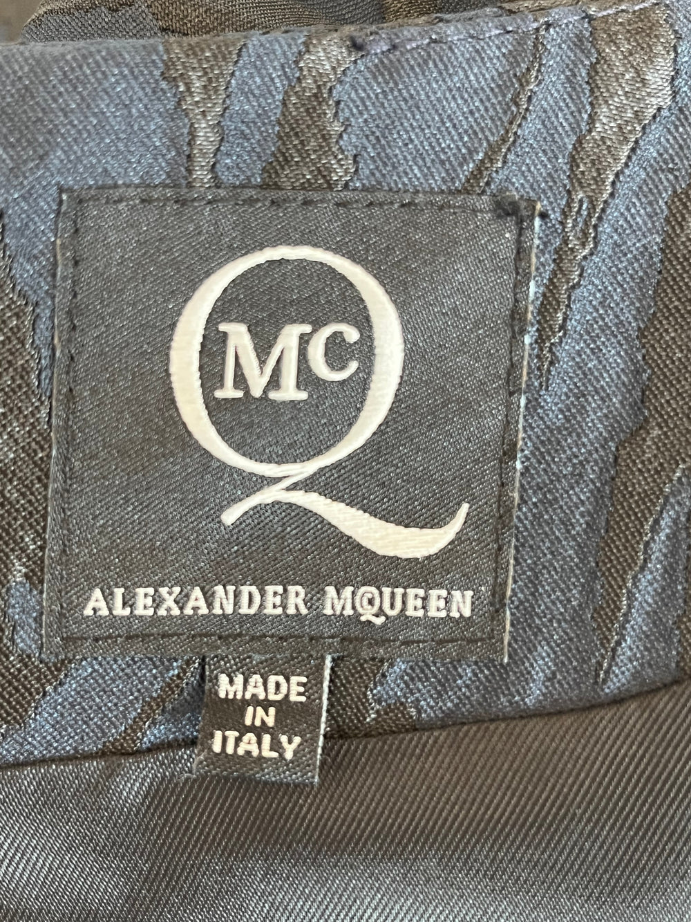 Pre Loved Alexander McQueen Black & Navy Peplum Top