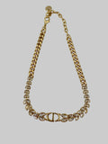 Dior Etoile Crystal & Gold Tone Choker Necklace
