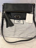 Pre Loved Anya Hindmarch Black Leather Crossbody Bag with Tassel