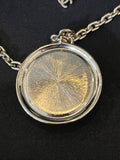 Chanel Gold Tone & Pearl CC Pendant