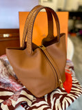 Pre Loved Hermes Picotin Lock Touch , Gold Taurillon Clemence (Excellent)