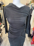 Pre Loved Vivienne Westwood Black Sparkly Asymmetric Dress