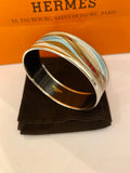 Pre Loved Hermes enamel wide bangle in Pastel colours M (excellent)