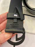Pre Loved Gucci Black Double G Interlocking Belt size 90mm