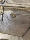 Pre Loved Balenciaga Le City in Silver Leather