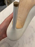 Pre Loved Victoria Beckham White Leather Heels UK 6.5