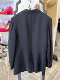 Hermes Vintage Black Silk Blazer FR38 UK 10