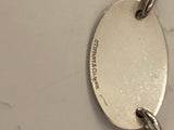 Pre Loved Tiffany & Co Silver Oval Tag 'Return to Sender' necklace