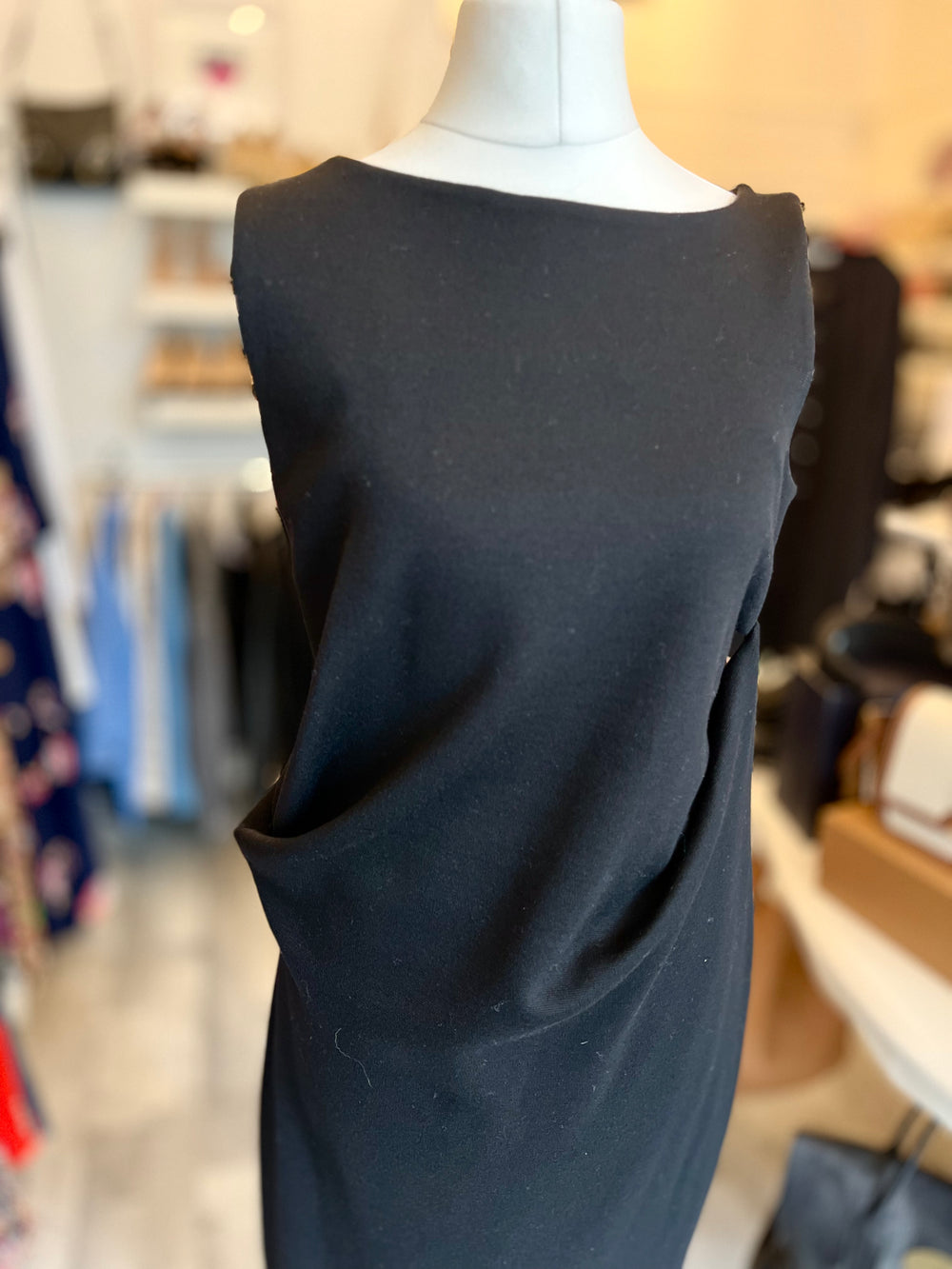 Pre Loved Jil Sander Asymmetrically Draped Dress UK10