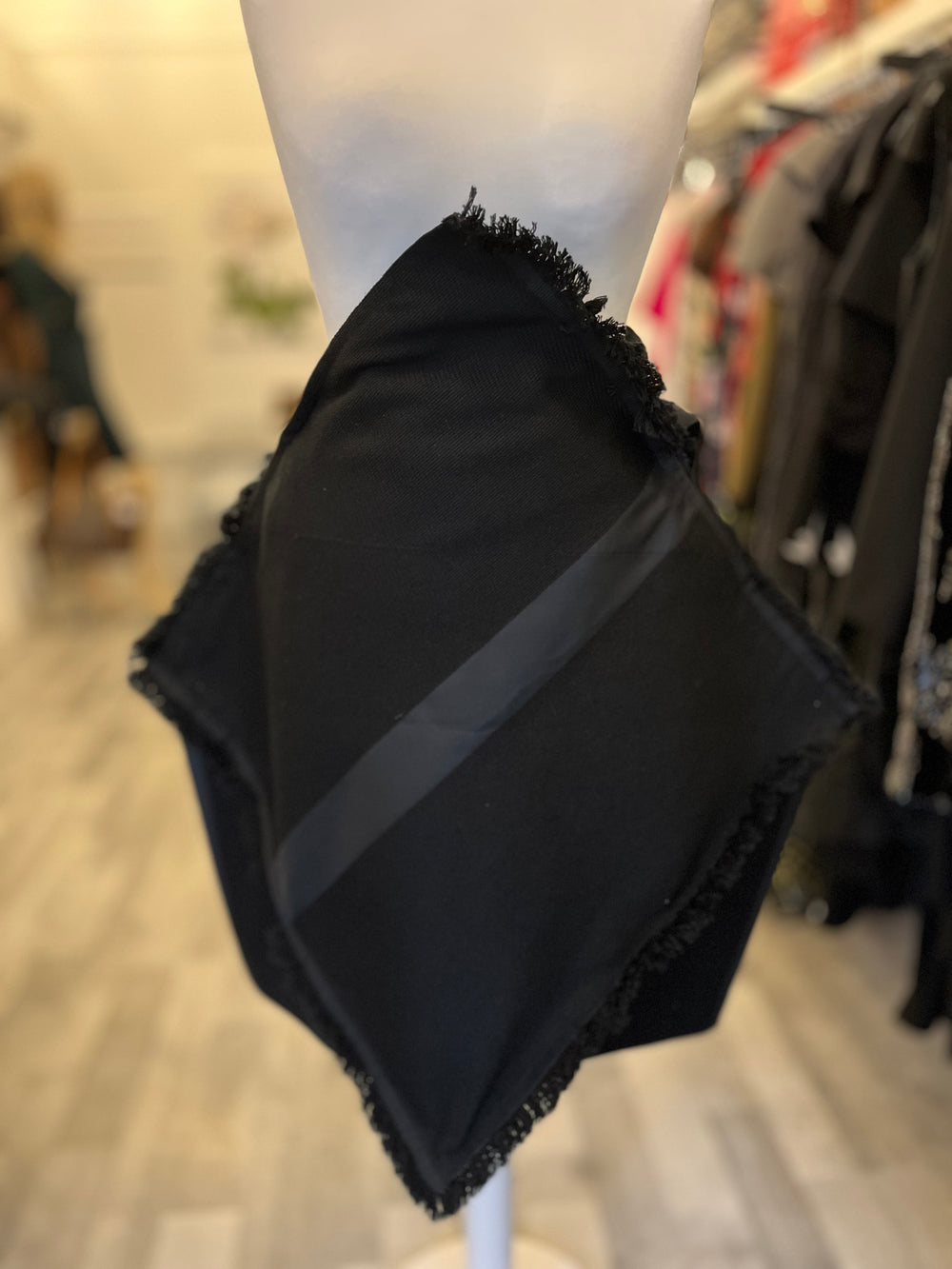Pre Loved Issey Miyake Asymmetric Quirky Wool Fringed Skirt Size S-M